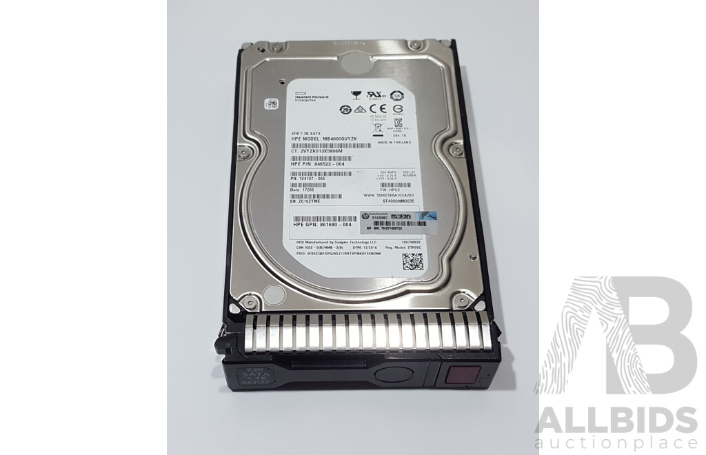 HP Enterprise (MB4000GVYZK) 4TB SATA 6Gbps 7.2K 3.5-Inch Hard Drive