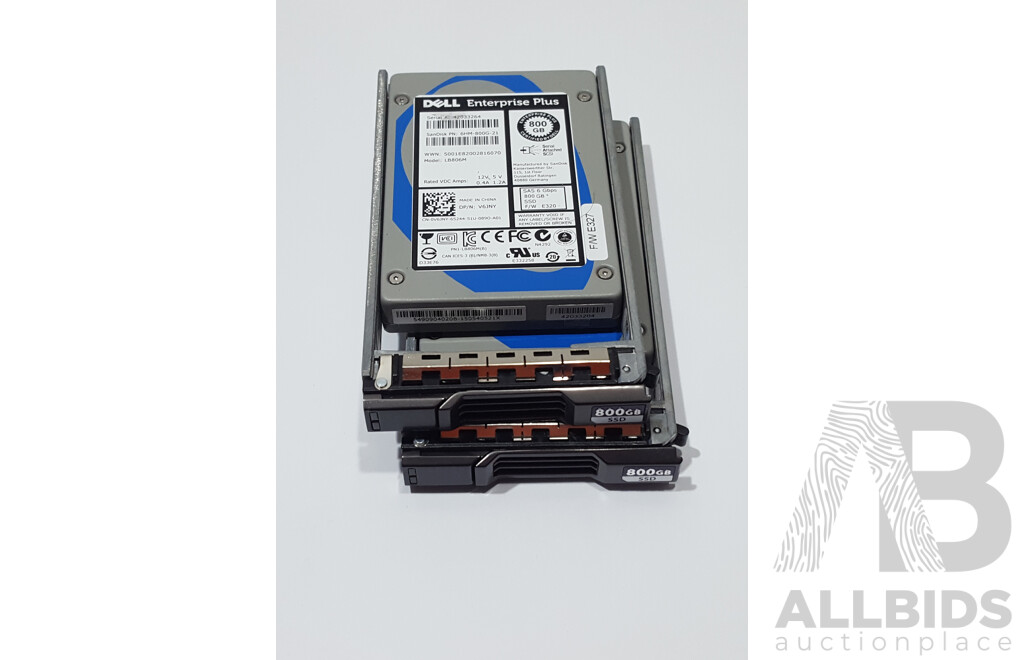 Dell (LB806M) Enterprise Plus 800GB SAS 6Gbps 2.5-Inch Solid State Drive - Lot of Two