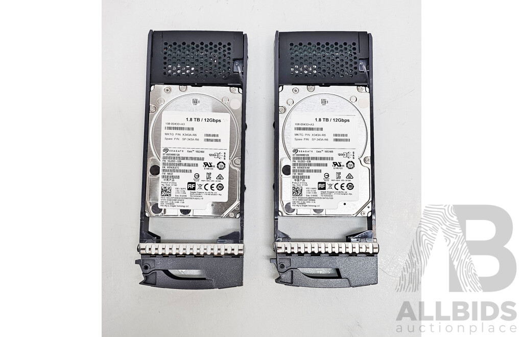 Seagate (ST1800MM0129) SSD DC S3520 Series 1.8TB SATA 12Gbps 2.5-Inch Hard Drive - Lot of Two