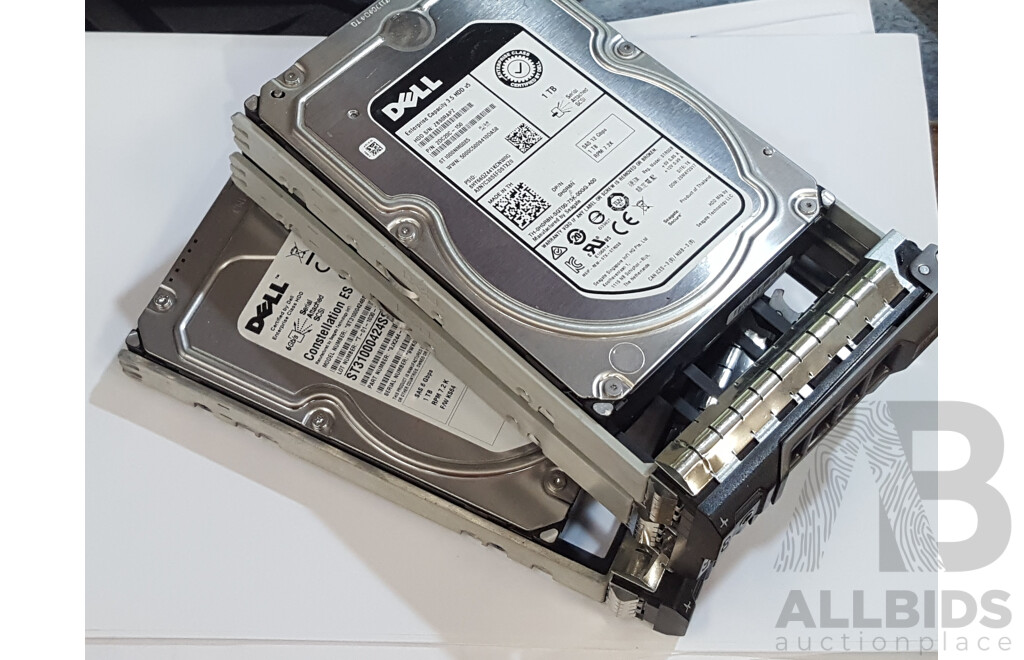 Dell Assorted 1TB SAS 7.2K 3.5-Inch Hard Drive - Lot of Three