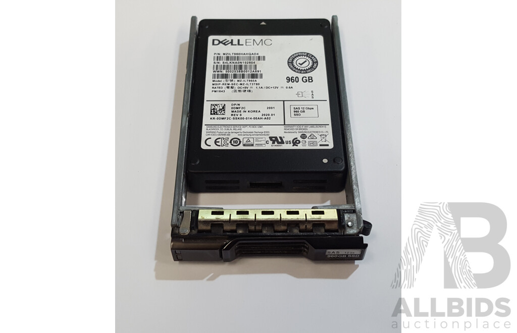 Dell EMC (MZ-ILT960A) 960GB SAS 12Gbps 2.5-Inch Solid State Drive