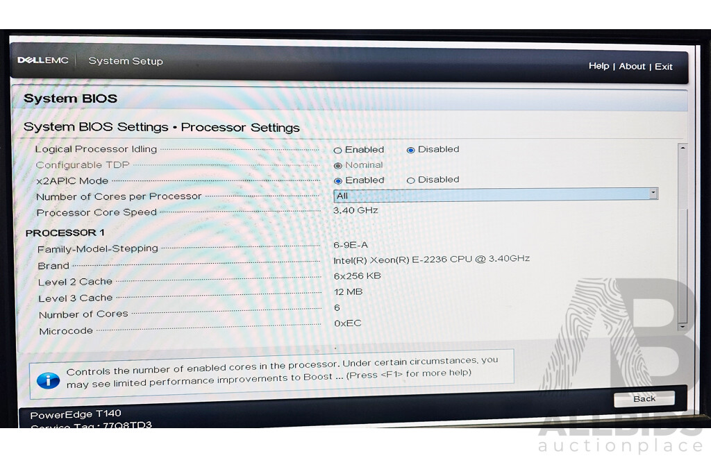Dell EMC PowerEdge T140 Intel Xeon (E-2236) 3.40GHz-4.80GHz 6-Core CPU Desktop Server W/ 32GB DDR4