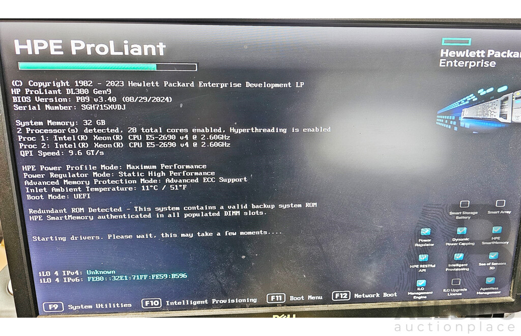 HPE ProLiant DL380 Gen9 Dual Intel Xeon (E5-2690 V4) 2.60GHz-3.50GHz 14-Core CPU 2RU Server W/ 32GB DDR4