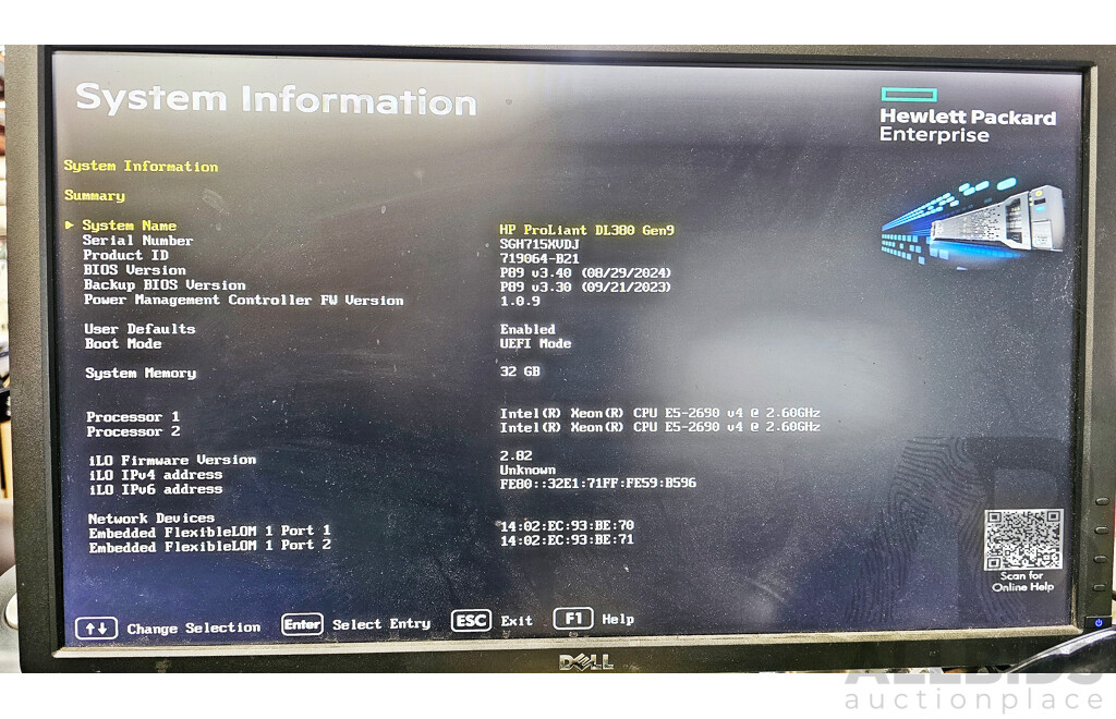 HPE ProLiant DL380 Gen9 Dual Intel Xeon (E5-2690 V4) 2.60GHz-3.50GHz 14-Core CPU 2RU Server W/ 32GB DDR4