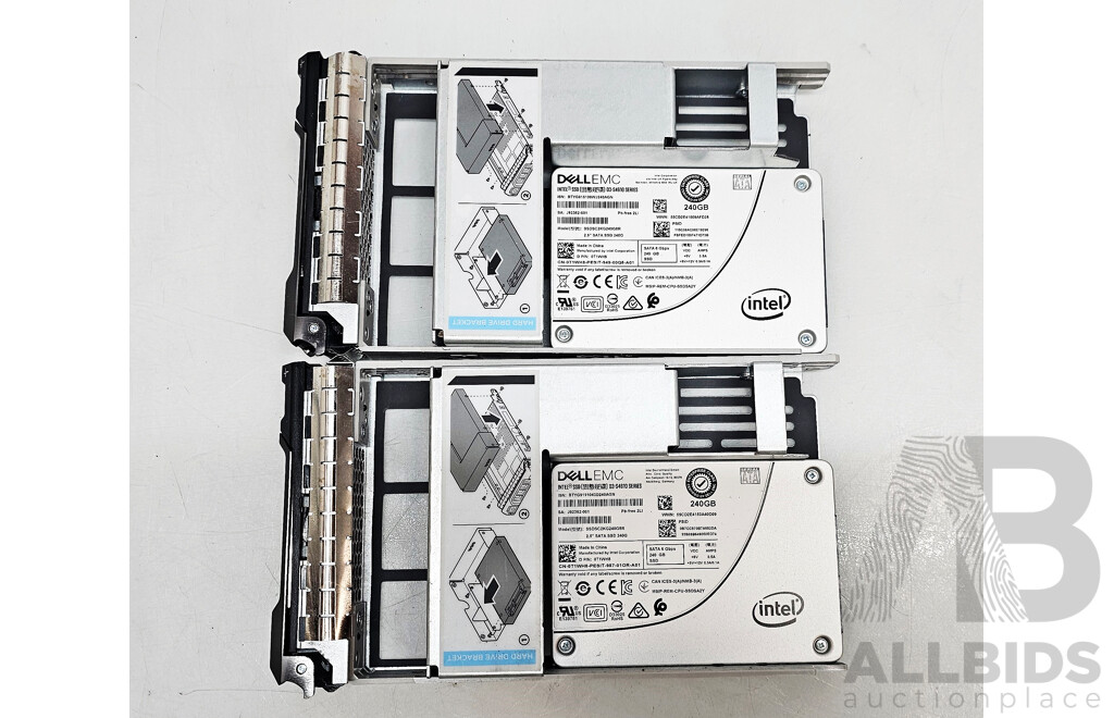 Dell EMC (SSDSC2KG240G8R) D3-S4610 Series 240GB SATA 6Gbps 2.5-Inch Solid State Drive - Lot of Two