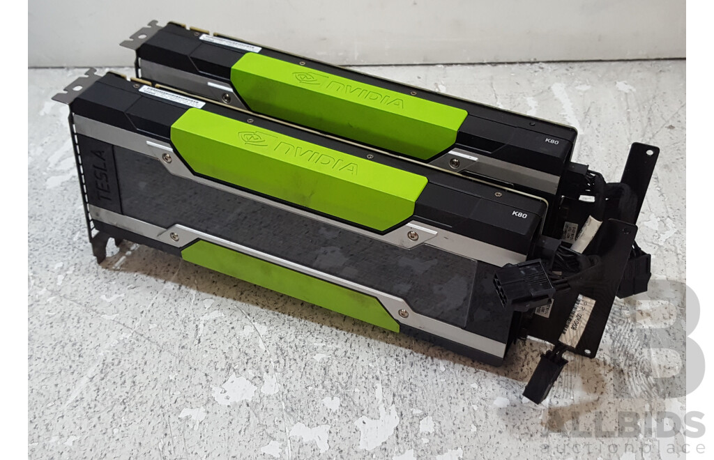 NVIDIA Tesla K80 24GB GDDR5 Graphics Card - Lot of Two