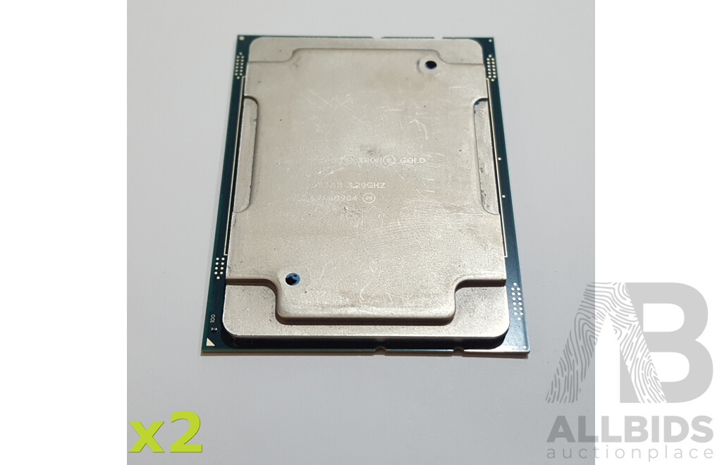 Intel Xeon GOLD (6134) 3.20GHz-3.70GHz 8-Core Server CPU - Lot of Two