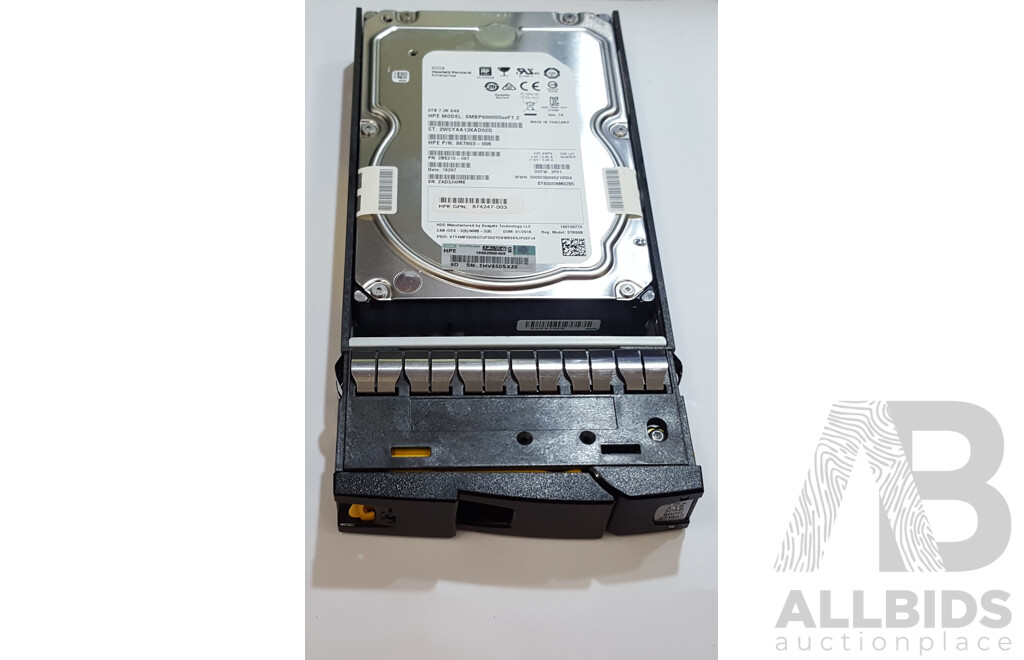 HP Enterprise (SMBP6000S5xeF7.2) 6TB 7.2K SAS 12Gbps 3.5-Inch Hard Drive