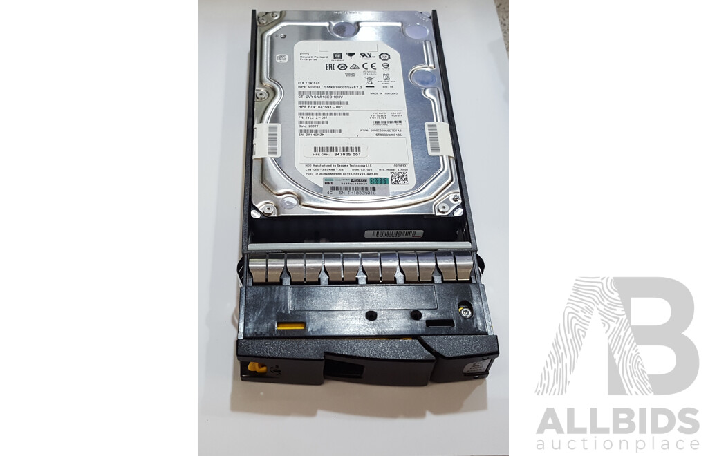 HP Enterprise (SMKP8000S5xeF7.2) 8TB 7.2K SAS 12Gbps 3.5-Inch Hard Drive