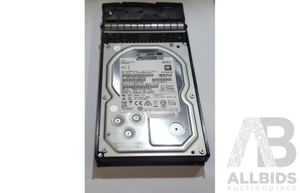 HP Enterprise (HUS726060AL5214) 6TB 7.2K SAS 12Gbps 3.5-Inch Hard Drive