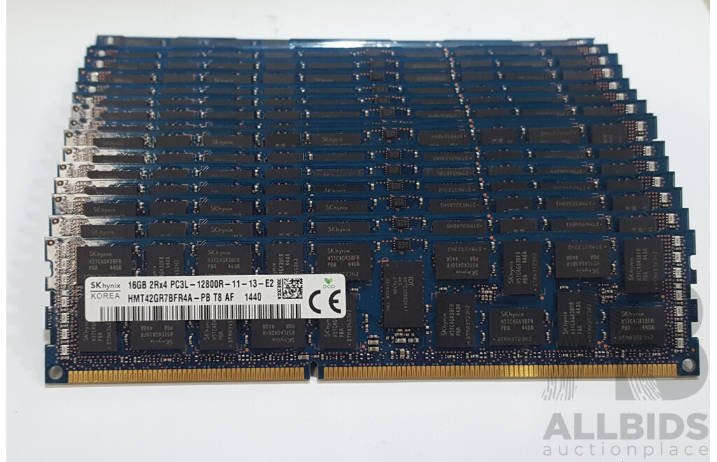 Sk Hynix 16gb Ecc Ddr3 12800r Rdimm Ram - Lot Of 16