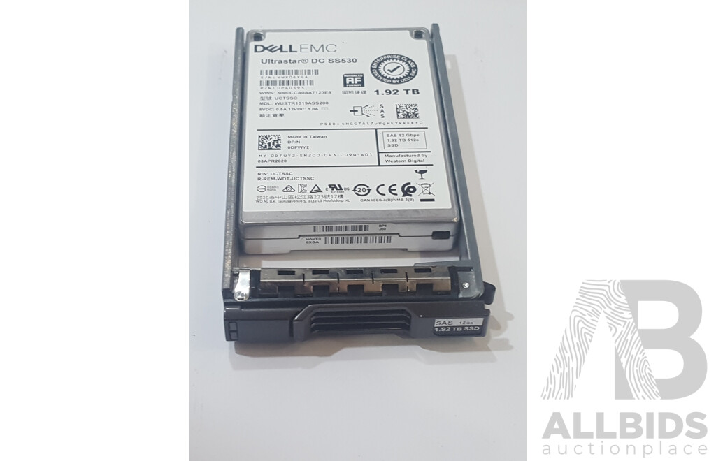 Dell EMC (WUSTR1519ASS200) Ultrastar DC SS530 1.92TB SAS 12Gbps 2.5-Inch Solid State Drive