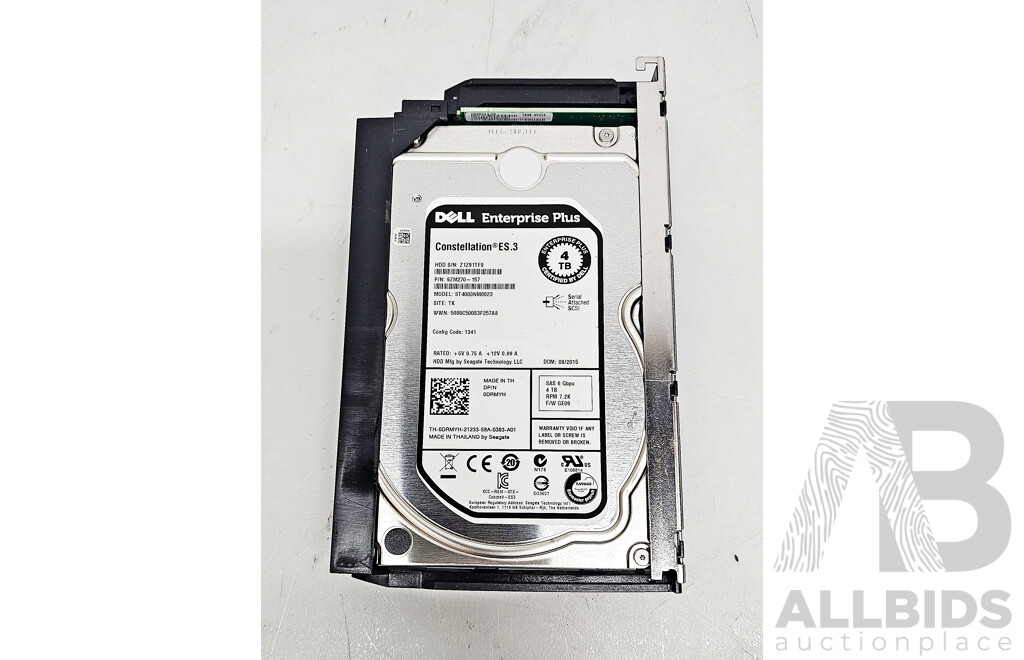 Dell (ST4000NM0023) 4TB 12Gbps 7.2K SAS 3.5-Inch Hard Drive - Lot of Two
