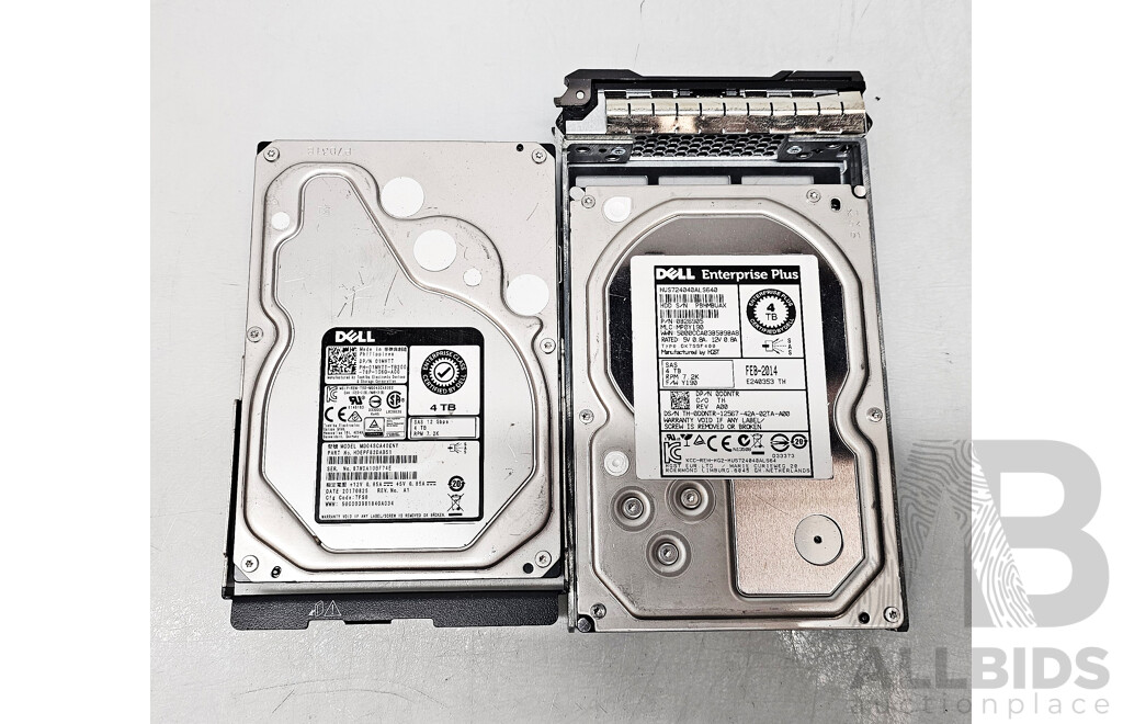 Dell 4TB 12Gbps 7.2K SAS 3.5-Inch Hard Drive - Lot of Two