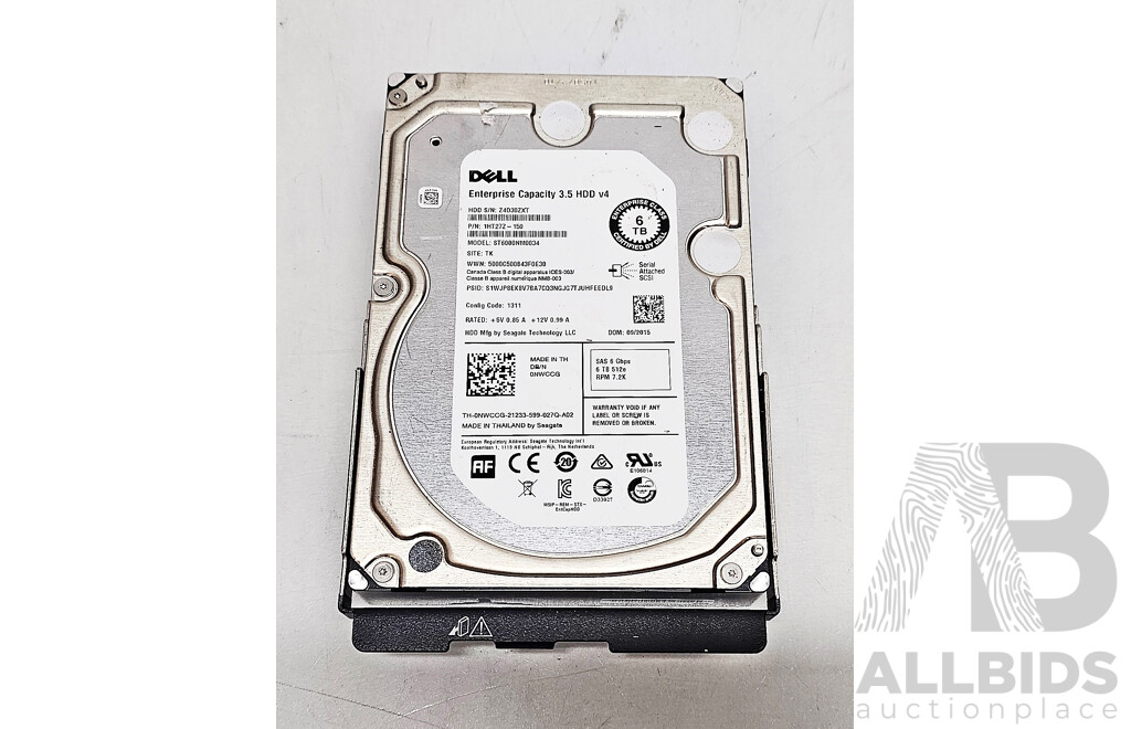 Dell (ST6000NM0034) 6TB 12Gbps 7.2K SAS 3.5-Inch Hard Drive