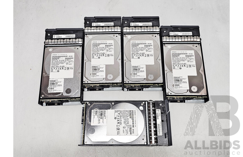 Hitachi (0F11387) 1TB 3Gbps 7.2K RPM SATA 3.5-Inch Hard Drive - Lot of Five