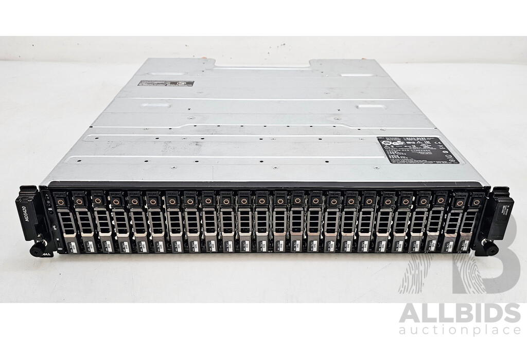 Dell (E04J) PowerVault MD3420 24-Bay SAS Hard Drive Array W/ 25.2TB of Total Storage