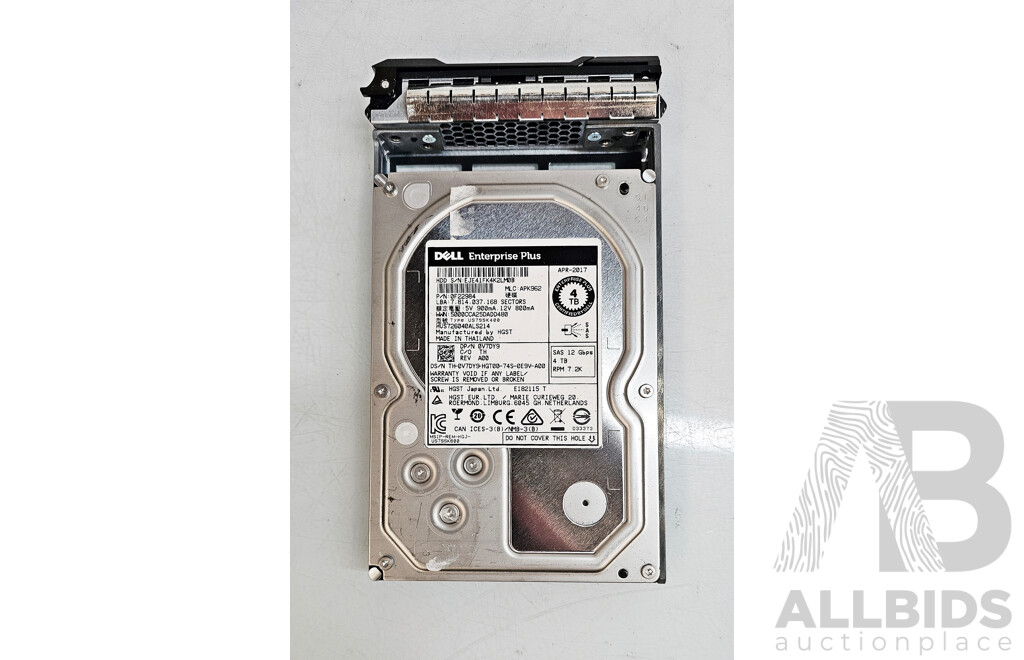 Dell (0F22984) Enterprise 4TB SAS 12Gbps 7.2K 3.5-Inch Hard Drive