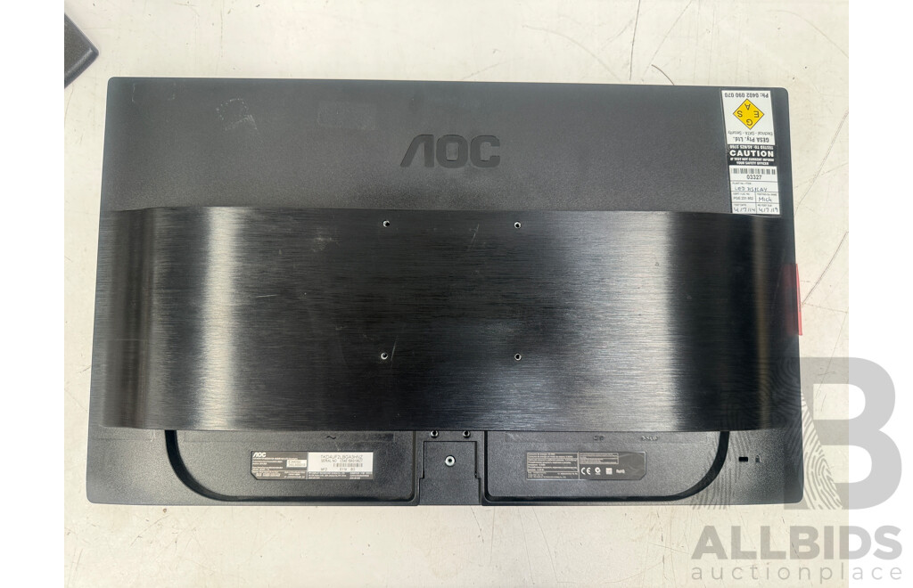 2x AOC 24 Inch E2460SD LCD Monitor + Sonder Dual Arm Monitor Stand