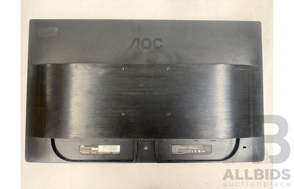 2x AOC 24 Inch E2460SD LCD Monitor + Sonder Dual Arm Monitor Stand