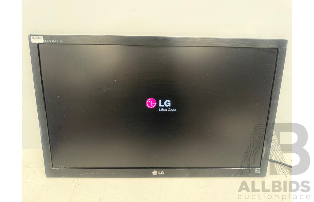 2x LG 24MK430H LED 24Inch Monitors + Dual Monitor Desk Mount with USB Plugs