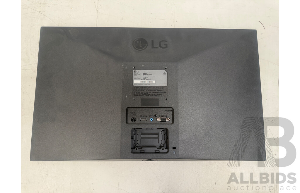 2x LG 24MK430H LED 24Inch Monitors + Dual Monitor Desk Mount with USB Plugs