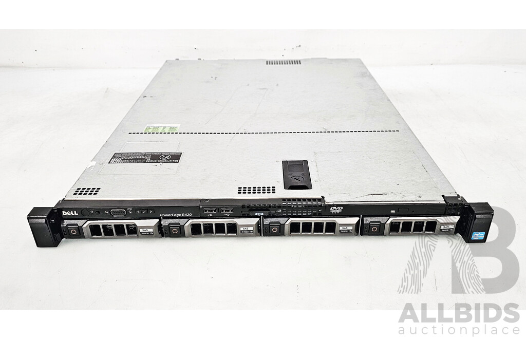 Dell PowerEdge R420 Dual Intel Xeon (E5-2407 0) 2.20GHz 4-Core CPU Server W/ 32GB DDR3