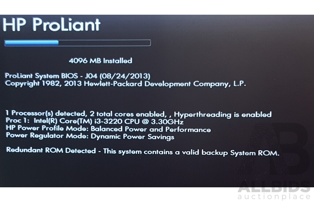 HP ProLiant ML310e Gen8 Intel Core i3 (3220) 3.30GHz 2-Core CPU Workstation