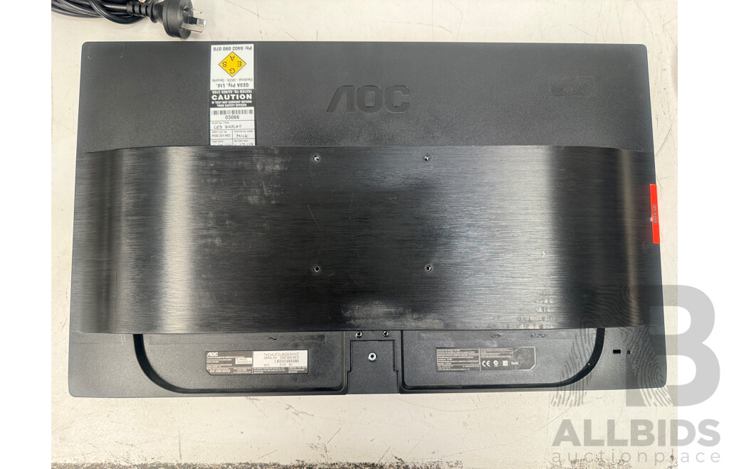 2x AOC 24 Inch E2460SD LCD Monitor + Sonder Dual Arm Monitor Stand