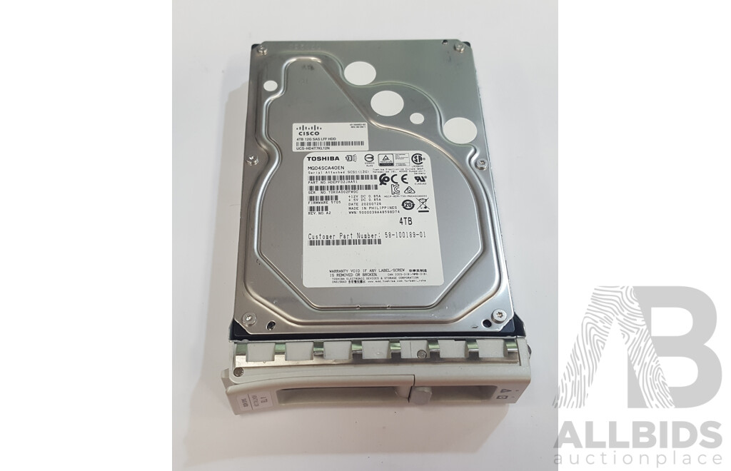 Toshiba (MG04SCA40EN) 4TB 7.2K SAS 12Gbps 3.5-Inch Hard Drive