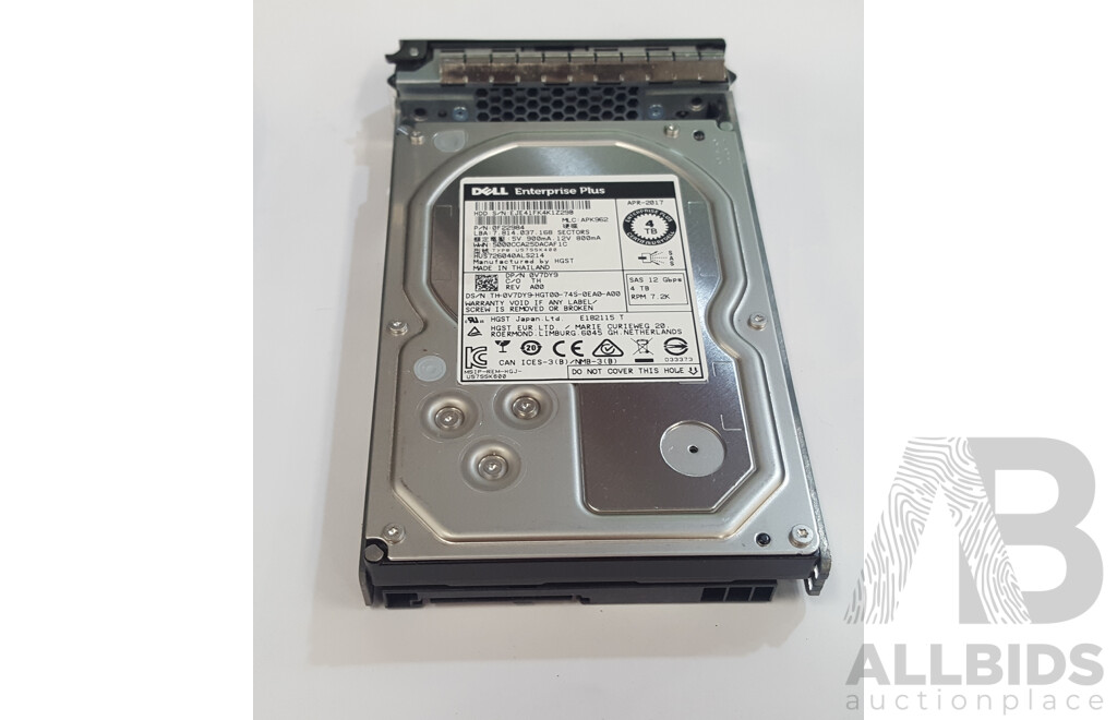 Dell Enterprise Plus (HUS726040ALS214) 4TB 7.2K SAS 12Gbps 3.5-Inch Hard Drive