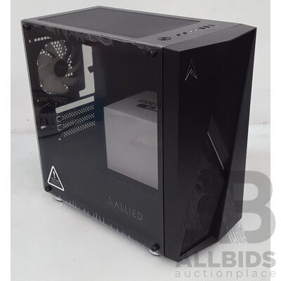 Allied Stinger (Black Edition) 6-Fan RGB Micro-ATX Case w/ A650 Power Supply *BRAND NEW