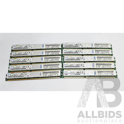 Samsung 16GB ECC DDR3 RDIMM RAM - Lot of Ten