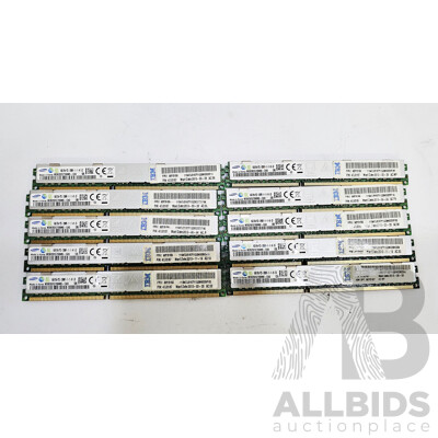Samsung 16GB ECC DDR3 RDIMM RAM - Lot of Ten
