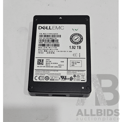 Dell (MZILT1T9HAJQAD4) 1.92TB SAS 12Gbps 2.5-Inch Solid State Drive