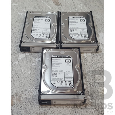 Dell Enterprise Plus 3TB 7.2K SAS 3.5-Inch Hard Drives - Lot of Three