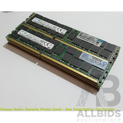 Samsung 16GB ECC DDR3 12800R RDIMM RAM - Lot of Eight