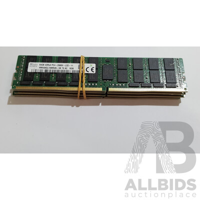 SK Hynix 64GB ECC DDR4 2666V RDIMM RAM - Lot of Four