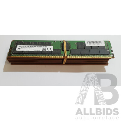 Micron 32GB ECC DDR4 2666V RDIMM RAM - Lot of Six