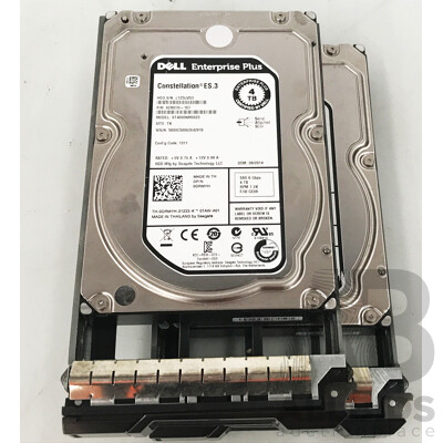 Dell Enterprise Plus 4TB SAS 6Gbps/12Gbps 7.2K 3.5-Inch Hard Drive - Lot of Two
