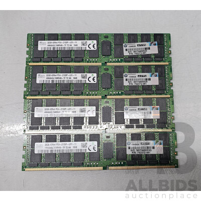 SK Hynix 32GB ECC DDR4 2133P LRDIMM RAM - Lot of Four