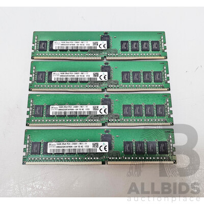 SK Hynix 16GB ECC DDR4 2400T RDIMM RAM - Lot of Four