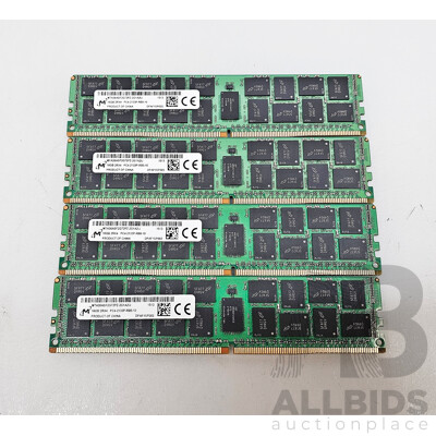Micron 16GB ECC DDR4 2133P RDIMM RAM - Lot of Four