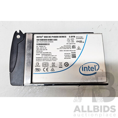 Intel (SSDPE2KE020T7) SSD DC P4600 Series 2TB NVMe 12Gbps 2.5-Inch Solid State Drive