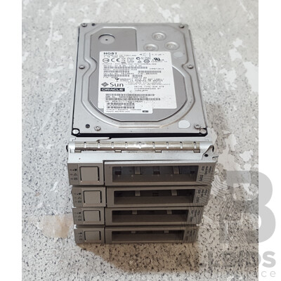 HGST (HUS724040ALS640) 4TB 7.2K SAS 6Gbps 3.5-Inch Hard Drive - Lot of Four