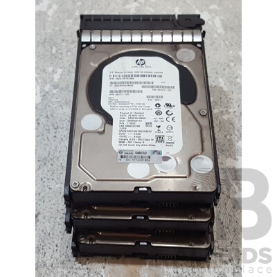 HP (MB3000ECVJH) 3TB 7.2K SATA 3Gbps 3.5-Inch Hard Drive - Lot of Three