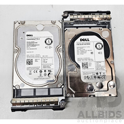 Dell 4TB 6Gbps 7.2K SAS 3.5-Inch Hard Drive - Lot of Two