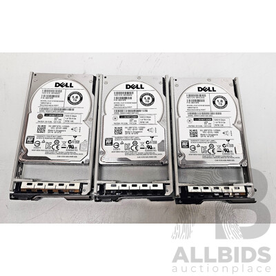 Dell (0B31878) 1.8TB SAS 6Gbps 10K 2.5-Inch Hard Drive - Lot of Three