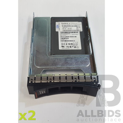 IBM System x (00W1296) 256GB SATA 6Gbps 2.5-Inch Solid State Drive - Lot of Two