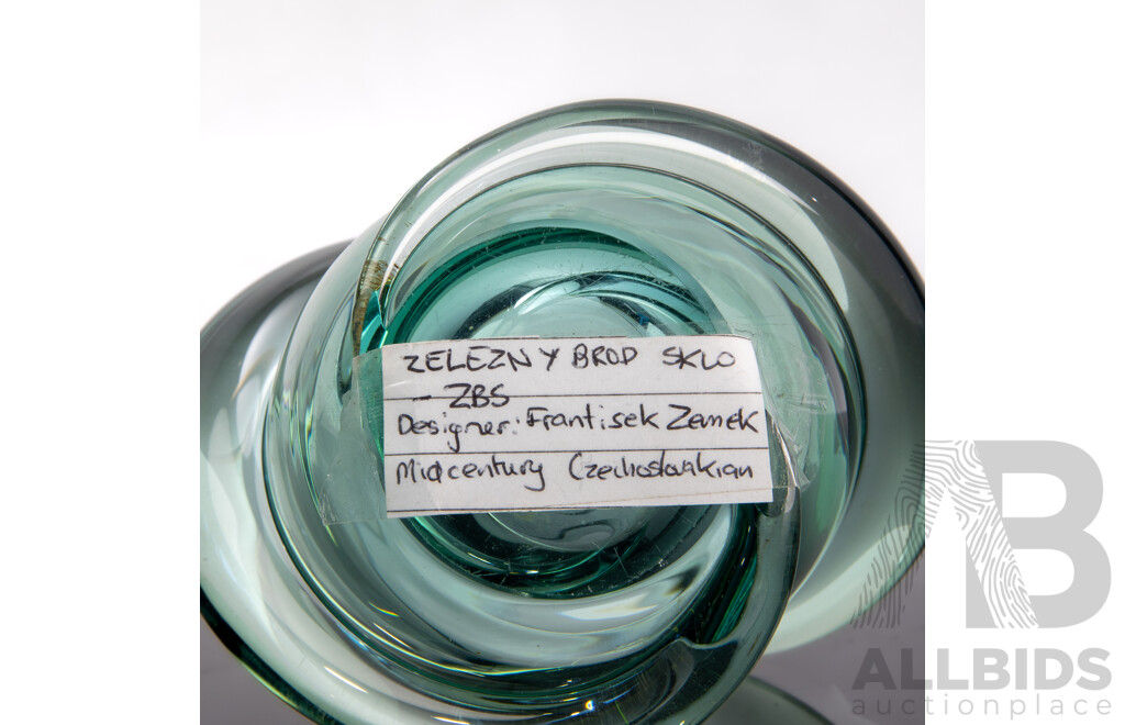 Art Glass Vase Attributed to František Zemek for Železný Brod